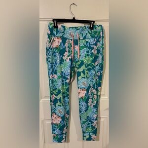 Lilly Pulitzer Blue and Green Floral Leggings